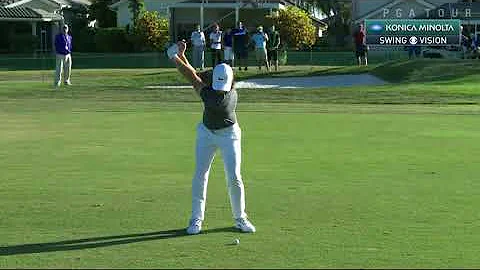 Tommy Fleetwood's slo-mo swing is analyzed at Honda