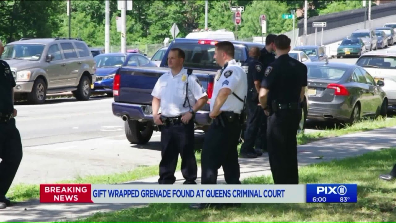 Gift-wrapped grenade prompts evacuation of Queens Criminal Court