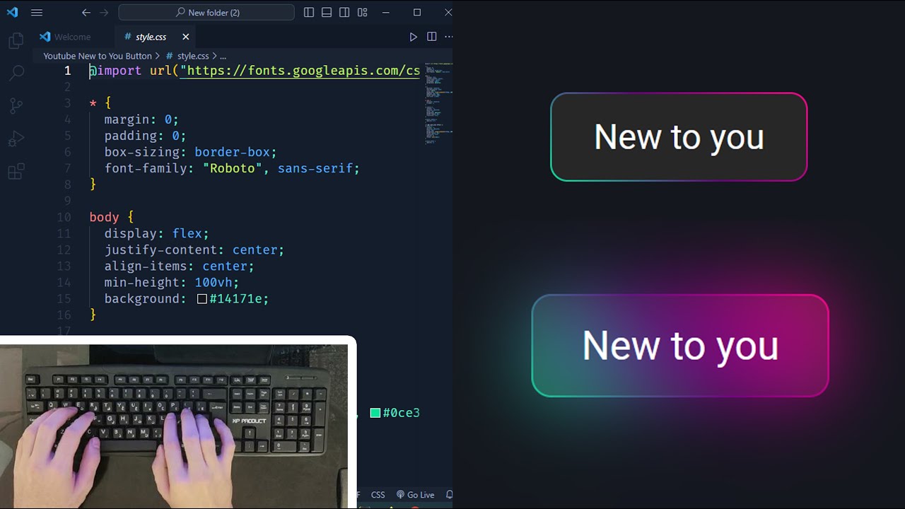 Creating a 'New to You' Button for YouTube with HTML and CSS | Coding ...