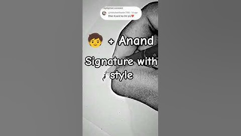 Signature of Anand name with style #signature #calligraphy #handwriting #art #shorts #ytshorts