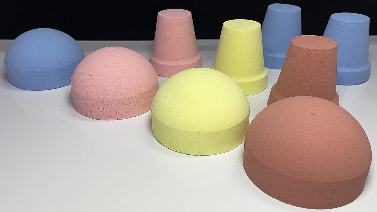 Успокаивающее видео | ASMR Пищевая сода | 🟤💛💗🔵