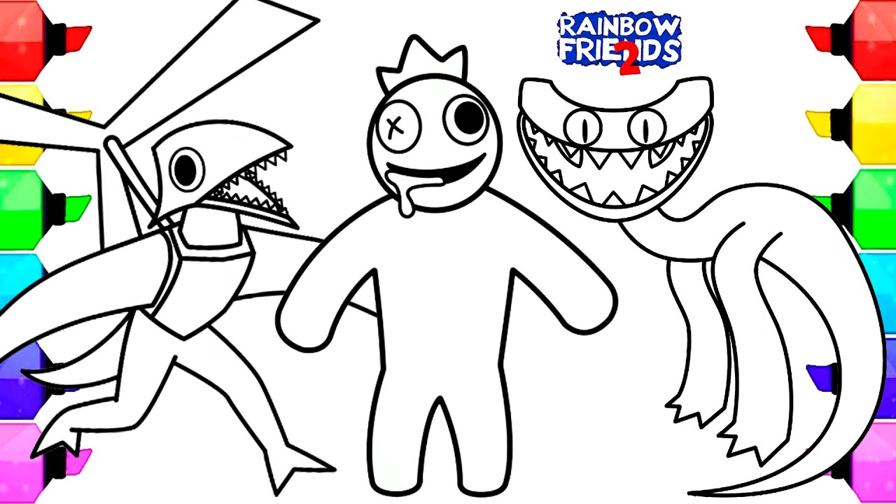 RAINBOW FRIENDS CHAPTER 2 COLORING PAGES / COLOR ALL NEW MONSTERS