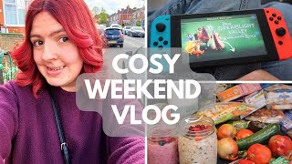 Slow Weekend Vlog 🌿 Hair Refresh, Food Shop, Cleaning &amp; Cozy Gaming | Realistic Routine