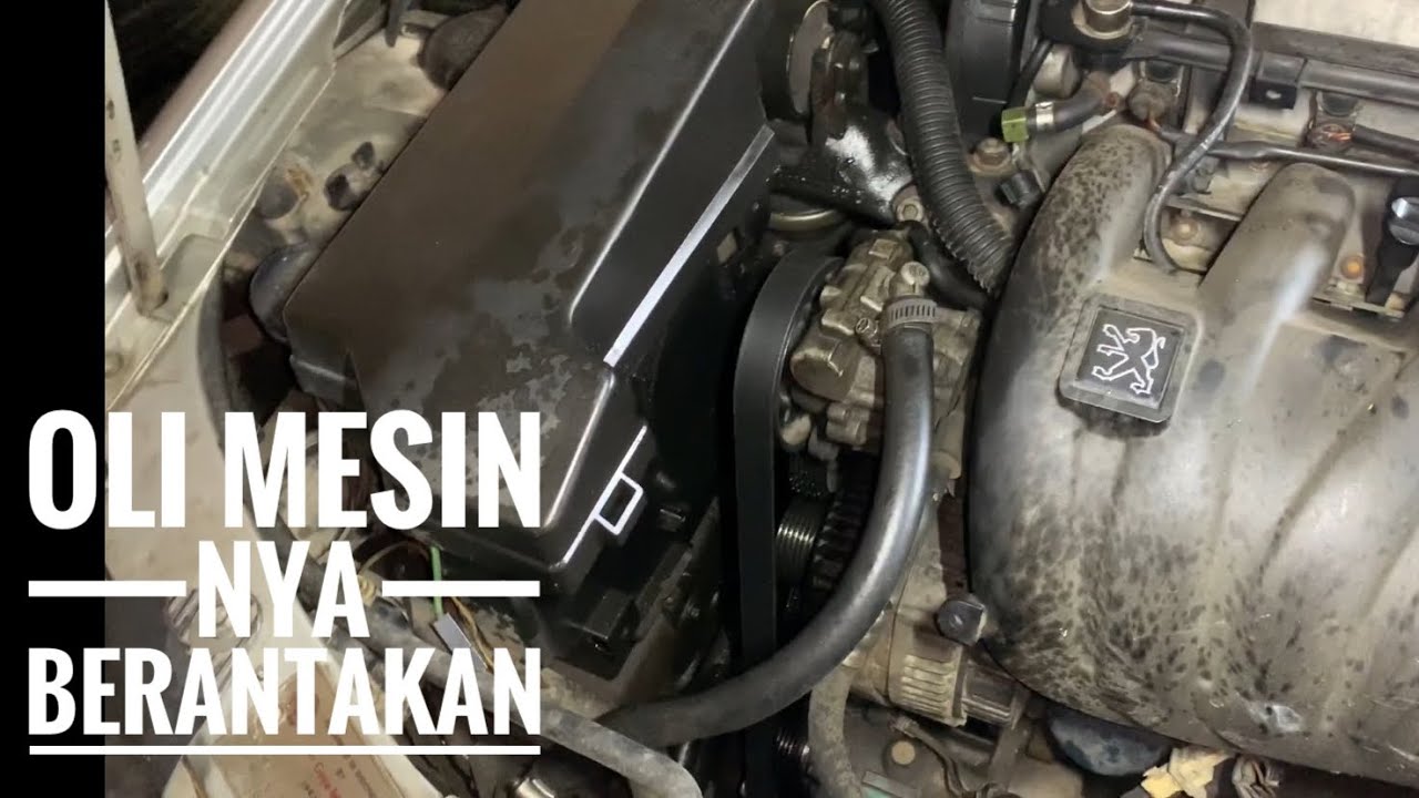 Cara cek kebocoran oli mesin peugeot 406 seal crank shaft bocor YouTube