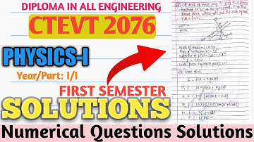 Diploma in all engineering#physics solutions#first semester#ctevt 2076#physics numericals#n2tutorial