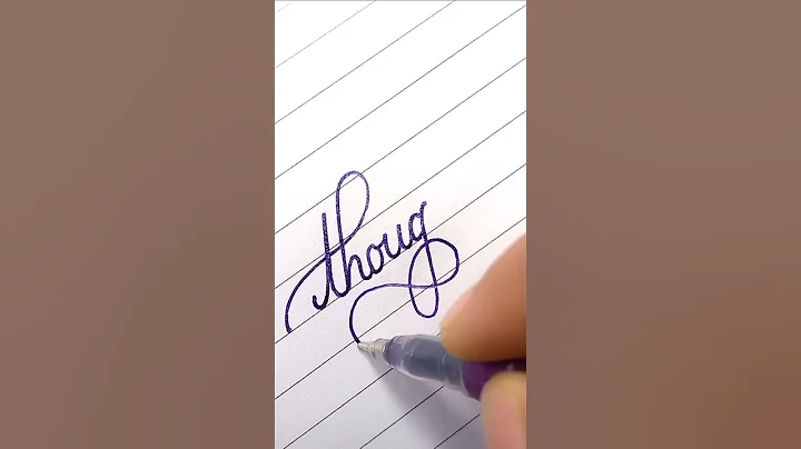 "thought" cursive writing.  #shorts #calligraphy #satisfying #trending #relaxing
