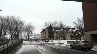 Snow falling on campus of SCSU 1-27-11