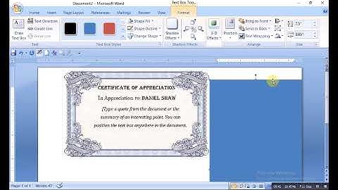 How to Make Formal Certificate of Appreciation Award with MS Word