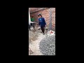 Mixing lean concrete for small road