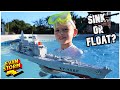 Float Or Sink Military Navy Crusier Toy Boat