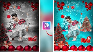 christmas special photo editing / merry Christmas background picsart photo editing tutorial 2022 screenshot 1