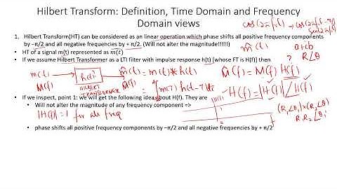 SSB Time Domain Description Part 1 Hilbert Transform
