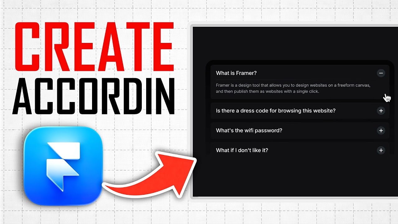 How To Create Accordion In Framer (Full Guide) - YouTube