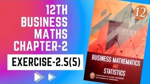 Integral Calculas [I] 12th Business maths Chapter -2 Exercise-2.5 (5) | Maths Scoop |