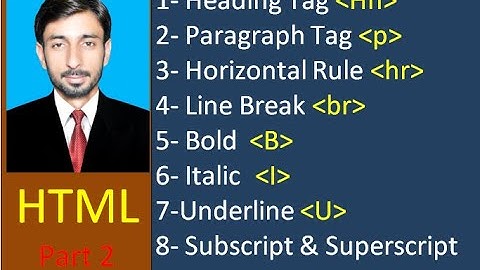HTML-2 , Heading , Paragraph, horizontal line , break , formatting text in urdu