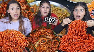 2 Minutes Spiciest Korean Noodles Challenge | World's Spiciest Korean Noodles Eating Challenge