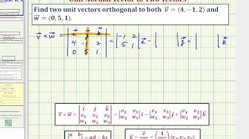 Ex: Find Two Unit Vectors Orthogonal to Two Given Vectors