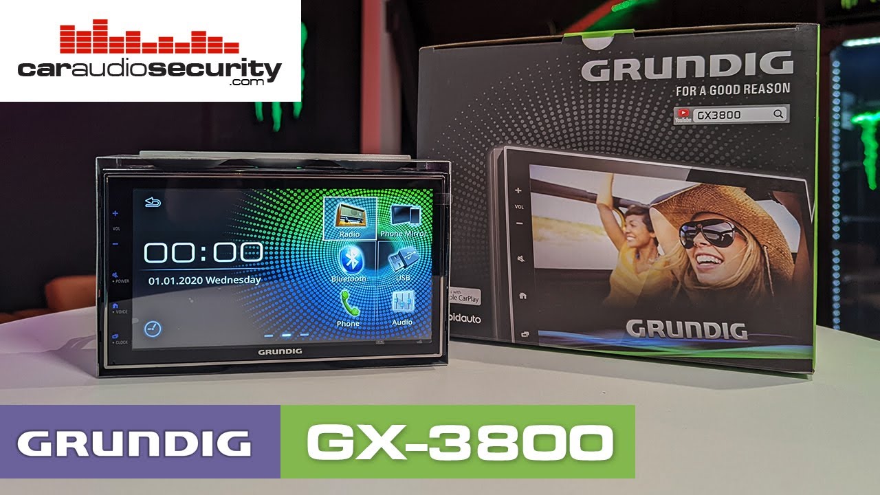 Grundig GX-3800 CarPlay & Android Auto Car Stereo | Car Audio Security - YouTube