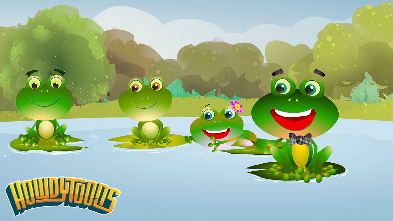 The Little Green Frog song - Rainbow Songs Music Videos for Kids