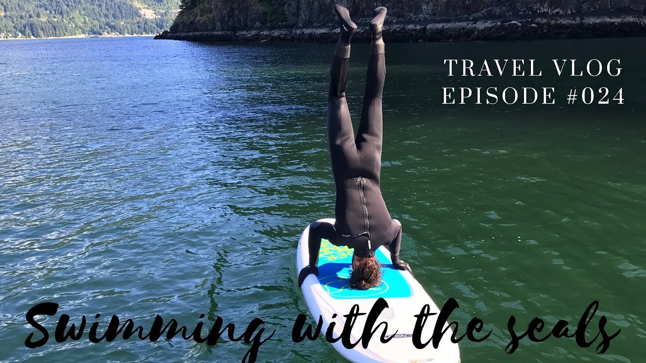 SWIMMING WITH THE SEALS - BOAT TOUR - DIVING - PADDLE - HOWE SOUND - PALM ROCKS - LeAw Vlog 