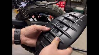 SCL500 Tire hugger mudguard install