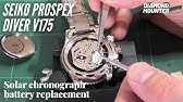 Seiko Chronograph battery replacement quartz movement 7T62 - YouTube