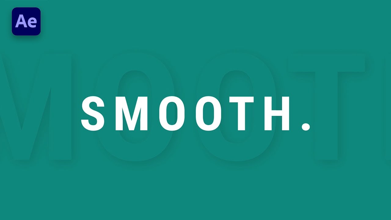 Smooth Text Effect In After Effect Tutorial - YouTube
