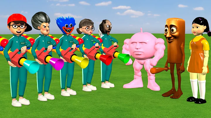 Scary Teacher 3D vs Squid Game Choose Color Mixing to Tung Tung Tung Sahur Brainrot Challenge