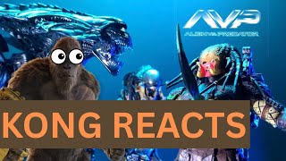 Kong react to both predators vs queen xenemorph(ALIEN) stop motion VIDEO"ALIEN VS PREDATOR" from egm