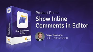 Show Inline Comments Product Demo
