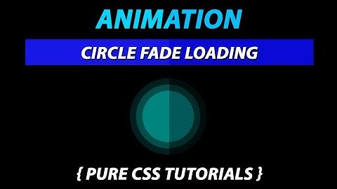 Fade Circle Animation Using Pure CSS By VRPawar  Plz SUBSCRIBE My Channels for the Daily Videos