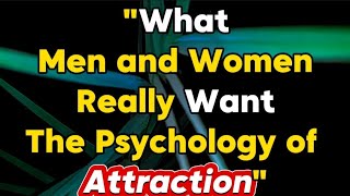 What Men and Women Really Want: The Psychology of Attraction"