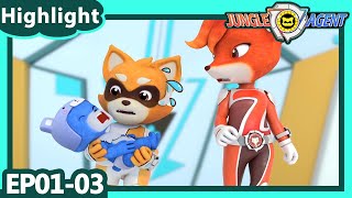 【Jungle Agent Highlight】01-03 Compilation | Power Heroes | Robot | Kids Cartoon | Rescue | Toys