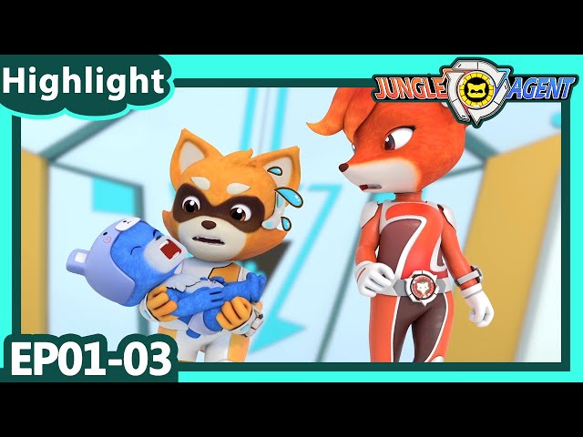 【Jungle Agent Highlight】01-03 Compilation | Power Heroes | Robot | Kids Cartoon | Rescue | Toys class=