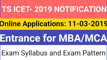 TS  ICET  2019 IN TELUGU