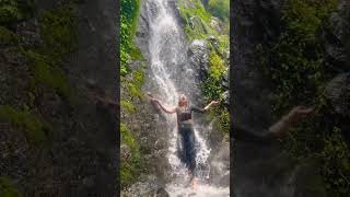 Enjoying nature travel waterfall