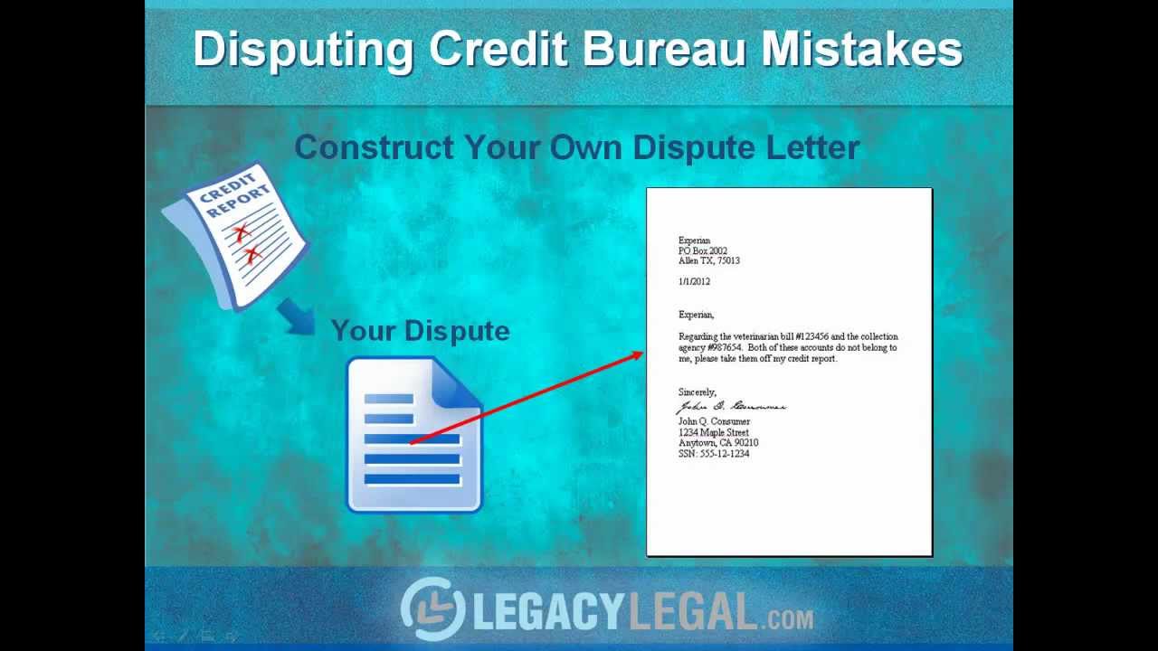 How to write effective credit report dispute letter