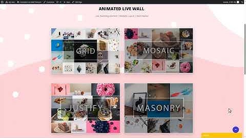 How To Configure Justify layout |  Animated Live Wall Premium Plugin