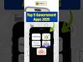 Top 5 Government Apps 2025 |  Best Government Apps 2025 #govtschemes #digitalindia #railone
