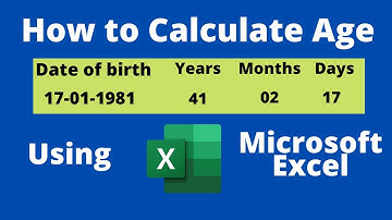 How to calculate age in Years, Months and days From Date of birth using Microsoft Excel in Urdu