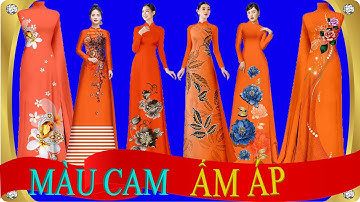 Mẫu áo dài màu Cam đẹp này đã quyến rũ được nhiều chị em bởi sự ấm áp💖Vải Áo Dài S