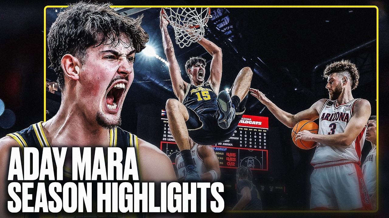 Aday Mara Michigan Highlights | Big Ten DPOY & National Champion | 12.1 PPG 6.8 RPG 2.6 BPG |