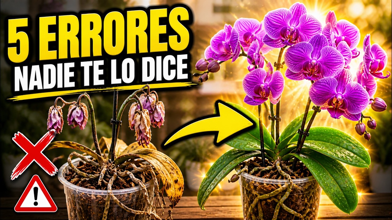 5 ERRORES que nadie te dice de tus ORQUIDEAS