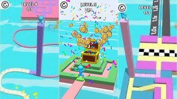 Stacky Dash Level 1 to Level 10 || Gameplay All Levels || Stack And Dash