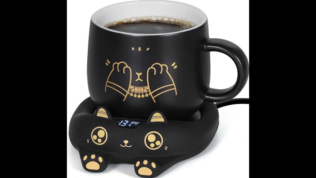 PUSEE Mug Warmer + Cute Cat Mug 🐱
