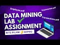 Data Mining ⛏️ Lab Assignment Nuvepro | Bits Pilani 🤝 Wipro | Weka Tool ~ Persistent folder 📂 WILP