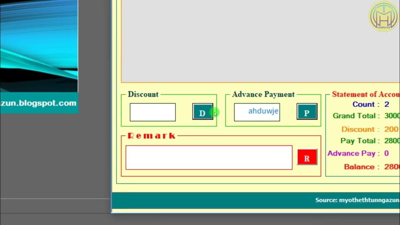 Excel VBA Code Voucher Management System Usage Form # မြန်မာ Guide ...