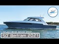 2021 bertram 50 sport walkthrough at the 2021 stuart boat show in florida 