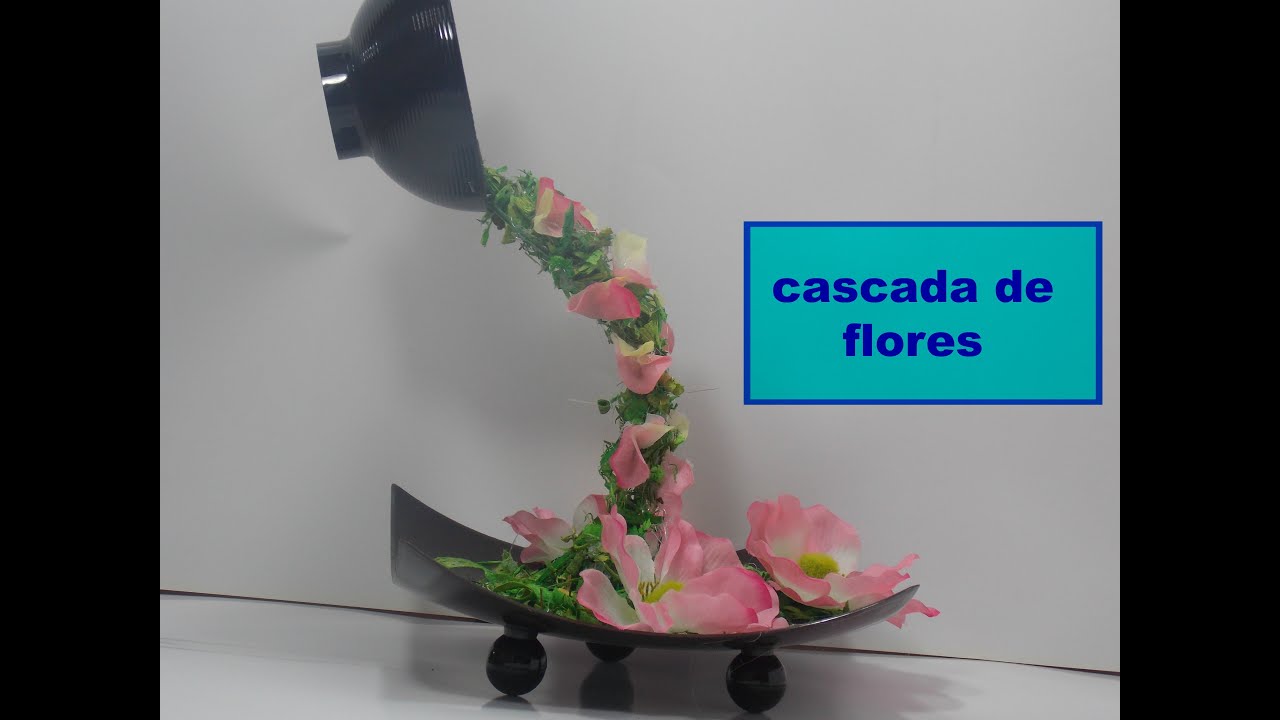 COMO SE HACE CASCADA DE FLORES - YouTube