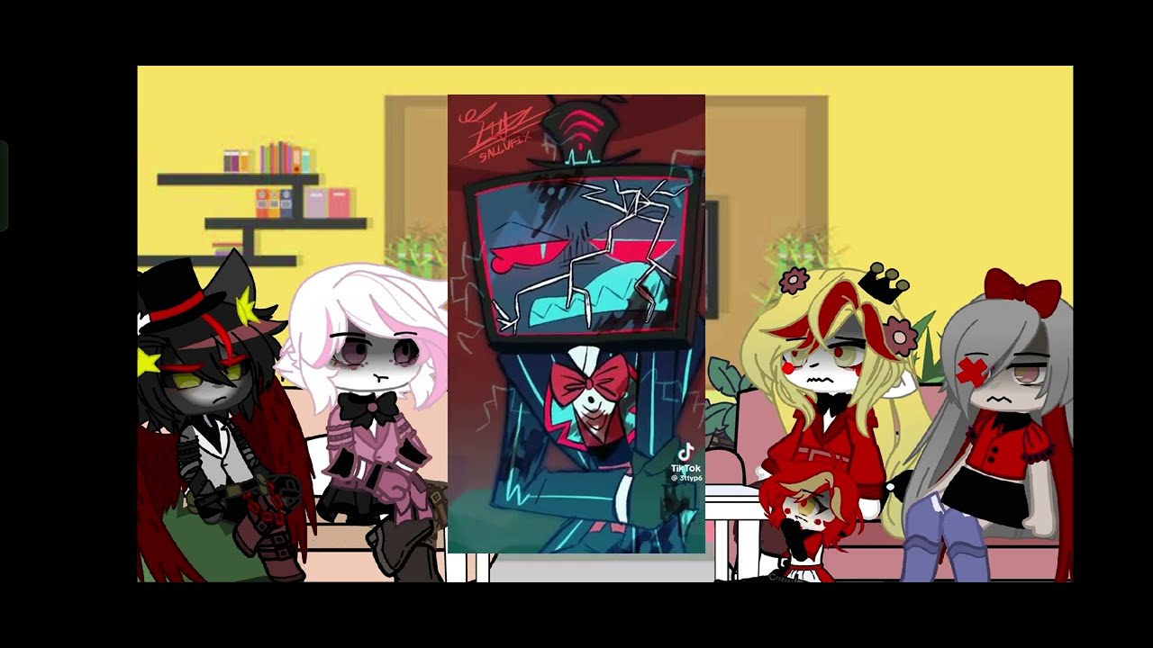 hotel hazbin react to radiosilence/ radiostatic (gacha club )